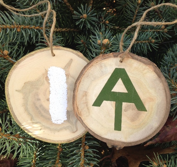Appalachian Trail Christmas Tree Ornament Holiday Gift. The perfect gift for anyone who knows the Trail.  Hand printed on REAL wood slice.