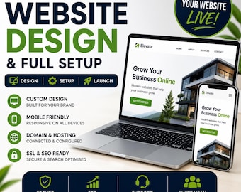 Criação e configuração completa de sites profissionais | Site empresarial personalizado | Registro de domínio e hospedagem | Otimizado para SEO
