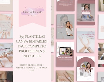 855 Editable Canva Templates | Design Your Life Studio