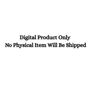 Może przedstawiać: Białe tło z czarnym tekstem o treści Digital Product Only. Poniżej znajduje się dodatkowa linia czarnego tekstu o treści No Physical Item Will Be Shipped. Całość komunikatu jest wyśrodkowana i zapisana wyraźną czcionką szeryfową.