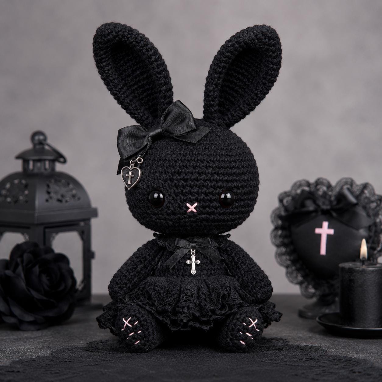Goth bunny plush - Etsy 日本