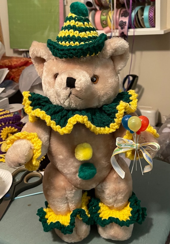 Birthday Clown Bear - Etsy