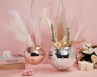 Disco Ball Planter, Indoor Hängeampel, Disco Planter mit Kette, Hängeampel Geschenk, Muttertagsgeschenk, Housewarming Geschenke, Geschenk für Zuhause