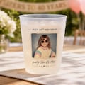 Custom 40th Birthday Frosted Cups | Personalized Milestone Birthday Cocktail Party Favors