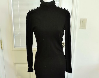 Vintage 1970's California Sophisticates Black Maxi Dress XXS XXXS
