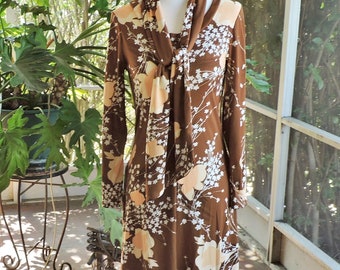 Vintage 1960's T.V. Sonnager Floral Maxi Dress 0 00