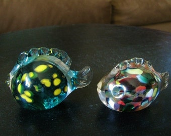 Vintage Fish Glass Figurines