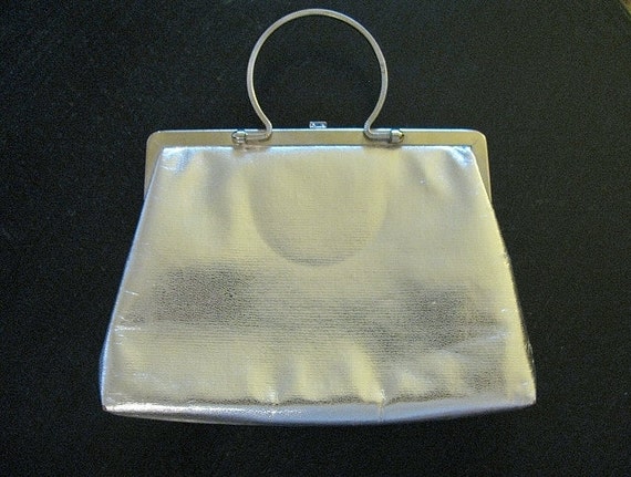 Vintage Joseph Magnin Metallic Silver Leather Purs