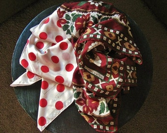 Vintage Designer Oscar De La Renta Silk Scarves