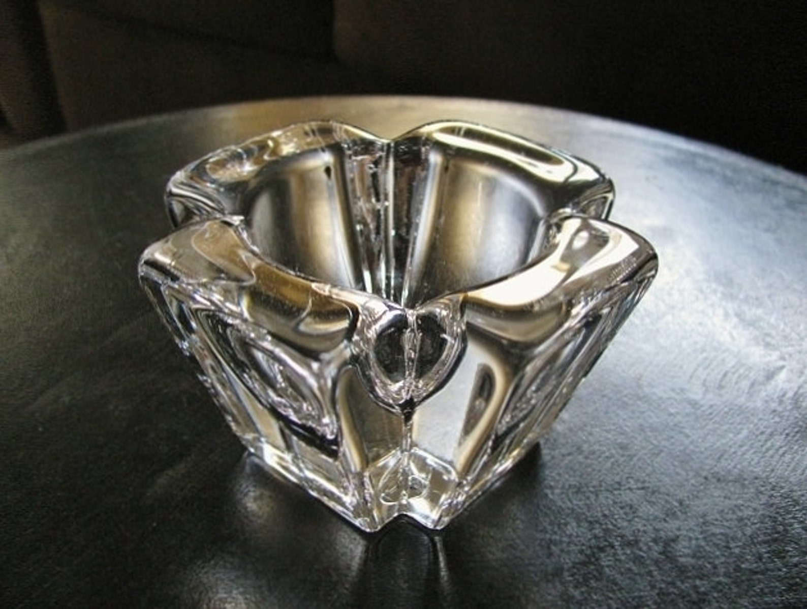 Vintage Orrefors Crystal Tealight Holder Etsy