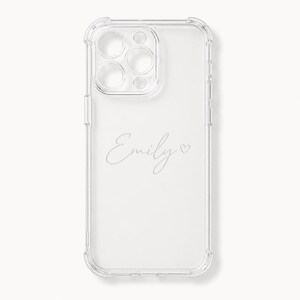 Individuell gestaltbare, transparente TPU-Handyhülle mit personalisiertem Fotodruck auf der Rückseite und stoßfestem Vier-Ecken-Schutz für iPhone, Samsung und Xiaomi.