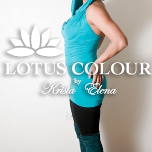 Cowl Halter Tunic / dress / top /  hood / Burning Man Dress