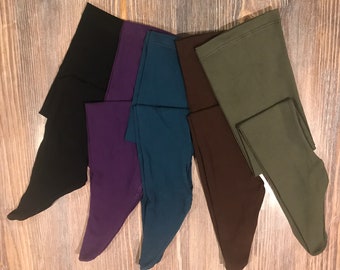 Cotton/spandex thigh high socks