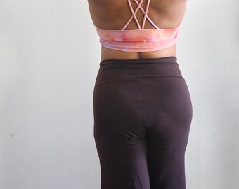 Wide leg pants w/ thick waistband / organic Cotton Lycra