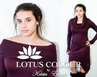 Cowl hood pixie dress (long version)