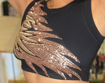 Pizzazz crop top / brandartister tank / brandsäker kostym