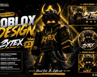 Roblox Design #3 by Zytex | Gold Edition | Custom GFX Banner & PFP