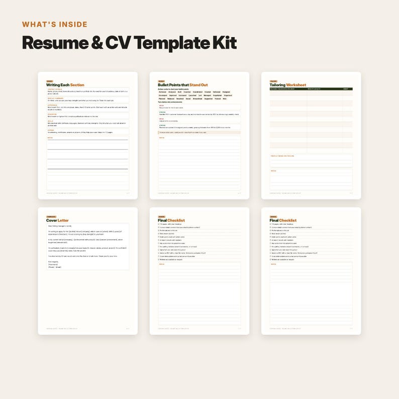 Resume Template Word, CV Template Kit, 3 Editable CV Designs for Word ...