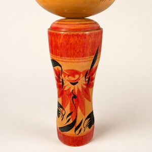 Set of 3 Japanese Wooden Kokeshi Style Dolls, Two Smaller Dolls Marked Usaburo, Shima Onsen Gunma Label, Free EMS Bild 5