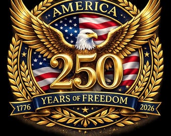 America 250 Years Freedom Eagle Emblem (Digital Download)