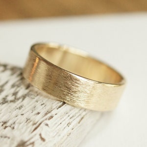 10k solid gold band 6 mm extra wide 6mm ring simple hammered cigar band ring for her or for him, unisex, wedding bridal, custom made.