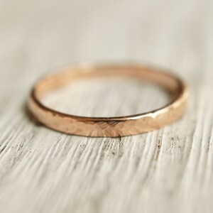 2mm hammered gold band.