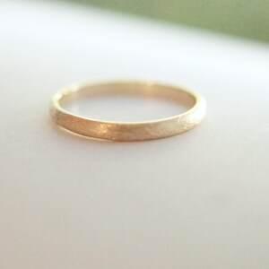 brushed finished gold wedding band
