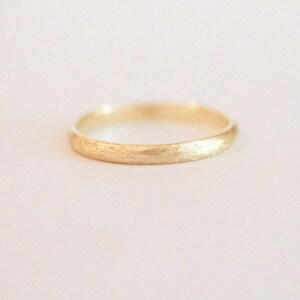 Brushed gold wedding band