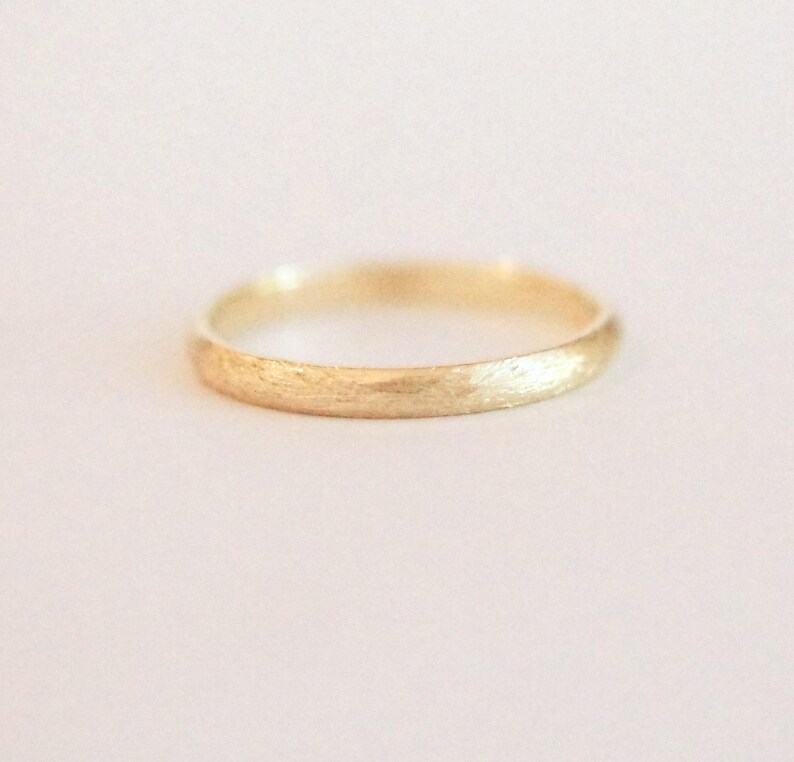 Brushed gold wedding band
