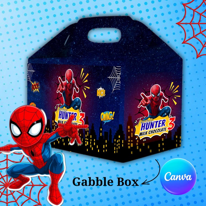 Spider man Party favor bundle, Spider man Party Decor, Birthday Decor, Chip bag, Water bottle label, Chocolate Wrapper, Caprisun Label