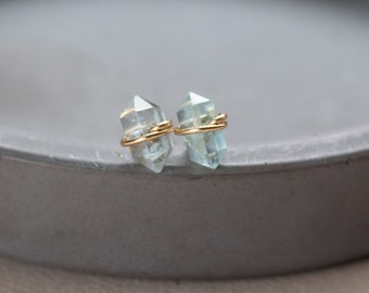 Genuine Aquamarine Earrings Studs, Aquamarine Stud Earrings, March Birthstone Stud Earrings Sterling Silver, Gold Filled Birthstone Earrings