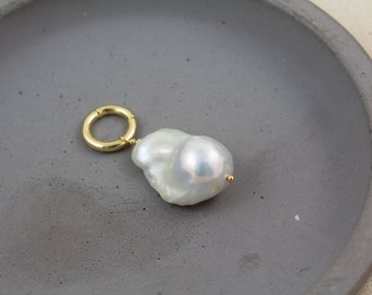 Baroque Pearl Pendant, Large Baroque Pearl Pendant Gold Filled, Freshwater Real Pearl Pendant, Removable Genuine Jumbo Pearl Pendant Only