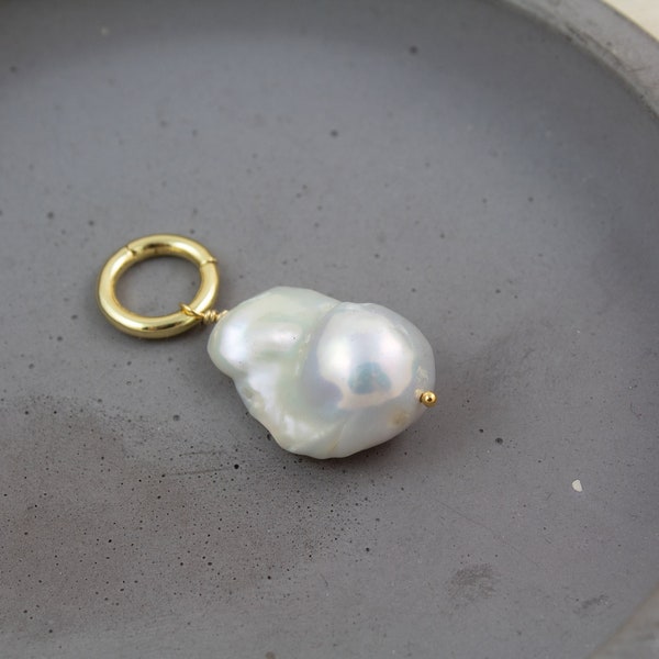 Baroque Pearl Pendant, Large Baroque Pearl Pendant Gold Filled, Freshwater Real Pearl Pendant, Removable Genuine Jumbo Pearl Pendant Only