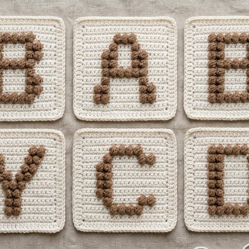 Alphabet Crochet Squares - Etsy UK