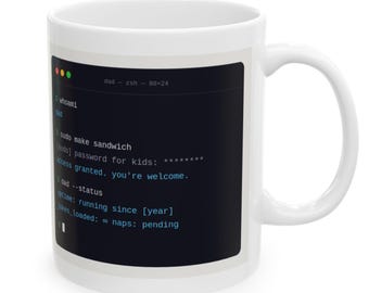 Terminal Code Snippet Mug | Programming Humor, Developer Coffee