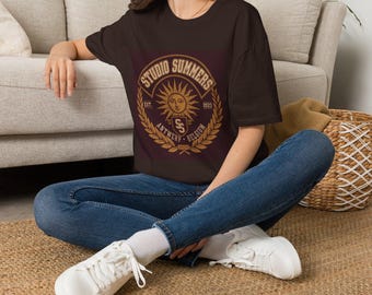 Studio Summers Sun Logo T-Shirt | Vintage Beach Vibes, 2023 Laurel Crest
