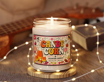 Candy Corn Scented Candle | Soy Jar Candle 9oz