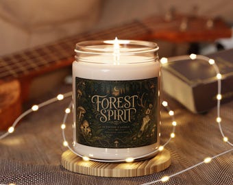 Forest Spirit Scented Soy Candle, 9oz | Woodland Mushrooms & Moss