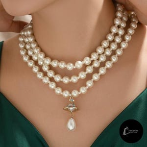 Vivienne Westwood Triple Pearl Necklace - Etsy