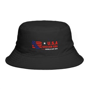 Chapéu Bucket da Seleção Americana de Futebol, Chapéu Bucket da Copa do Mundo, Chapéu da Copa do Mundo de 2026, Chapéu da Seleção Americana Masculina para a Copa do Mundo de 2026, Presente para Fã de Futebol, Chapéu de Sol Patriótico de Algodão