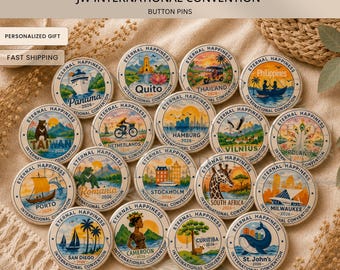 JW International Convention 2026 Button Pin, Eternal Happiness San Diego Pin, 1.5 Inch Convention Gift, Individually Packaged Group Gifts