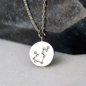 Aquarius Zodiac Constellation Necklace, Celestial Necklace, Aquarius Jewelry, Astrology Pendant Necklace, Gift for Her - Gift Boxed