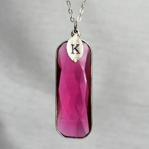 Ruby Necklace, July Birthstone Necklace, Sterling Silver or 18K Gold, Personalized Necklace, Bridesmaid Gift, Mom Necklace
