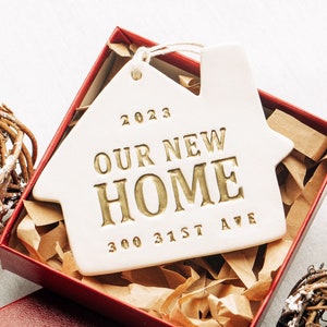 Personalized Christmas Ornament - Our New Home 2024, Our First Home 2024 or Welcome Home 2024 - Christmas Gift for New Homeowners