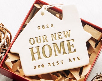 Personalized Christmas Ornament - Our New Home 2024, Our First Home 2024 or Welcome Home 2024 - Christmas Gift for New Homeowners