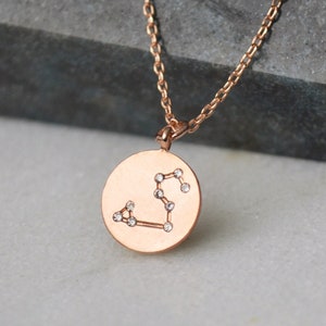 Leeuw dierenriem sterrenbeeld ketting, hemelse ketting, Leeuw sieraden, astrologie hanger ketting, cadeau voor haar - geschenkverpakking