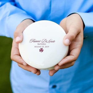 Cadeau de baptême, Cadeau de première communion, Cadeau de confirmation, Cadeau de dédicace, Cadeau de baptême, Cadeau de bénédiction irlandaise, Boîte souvenir ronde