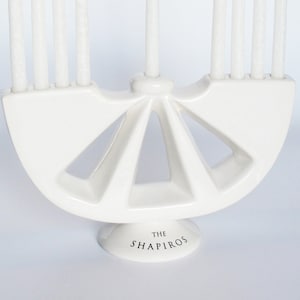 Personalized Menorah for Hanukkah, Menorah Chanukah, Hanukkah Gift, Modern Hanukkah, Hanukkiah Jewish Gift
