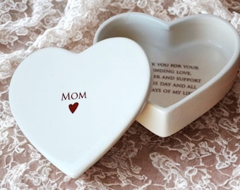 Mama Hochzeitsgeschenk, Mutter der Braut Geschenk - Personalisierte Herz Box - Mama - Erinnerungsbox