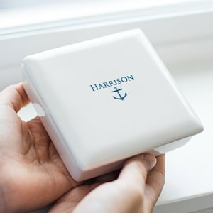 Personalized Baptism Gift, First Communion Gift, Confirmation Gift, Christening Gift, Religious Gift, Square Keepsake Box, Have Adventures